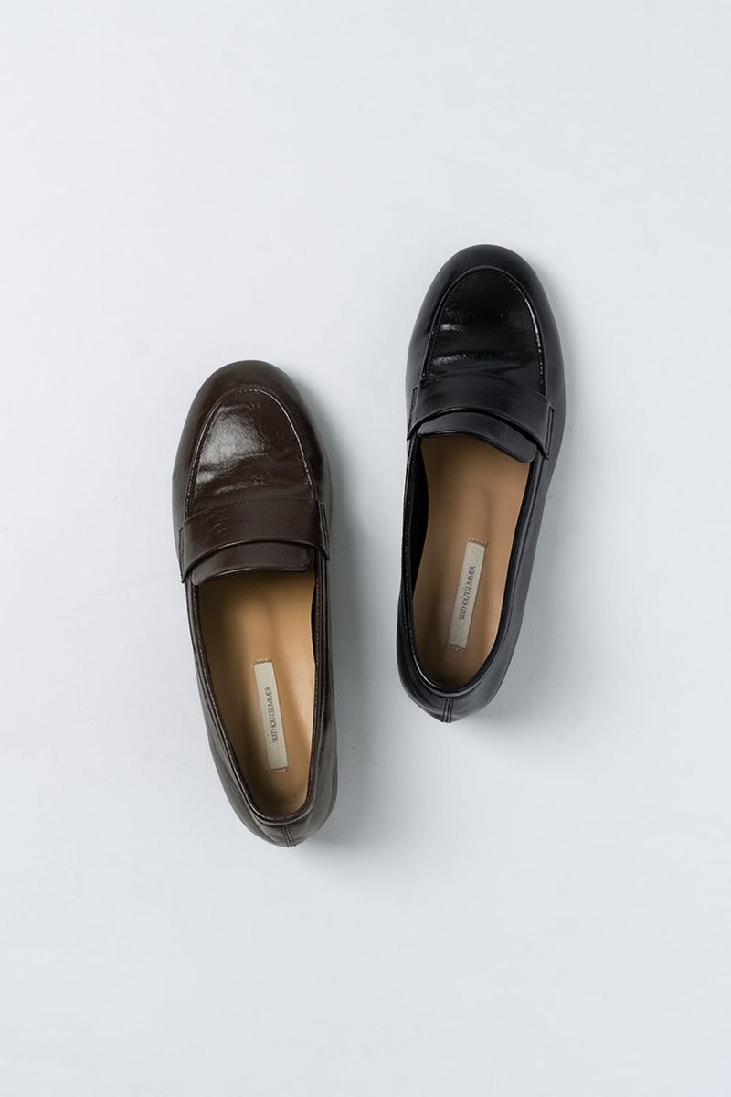 Glossy loafer_brown