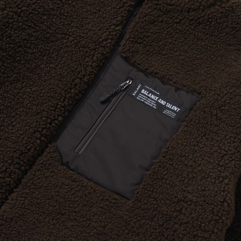 Classic Fleece Zipup Jacket - Brown