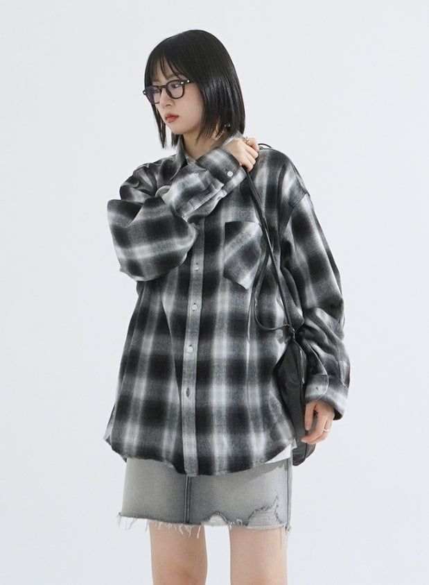 Spray check shirt