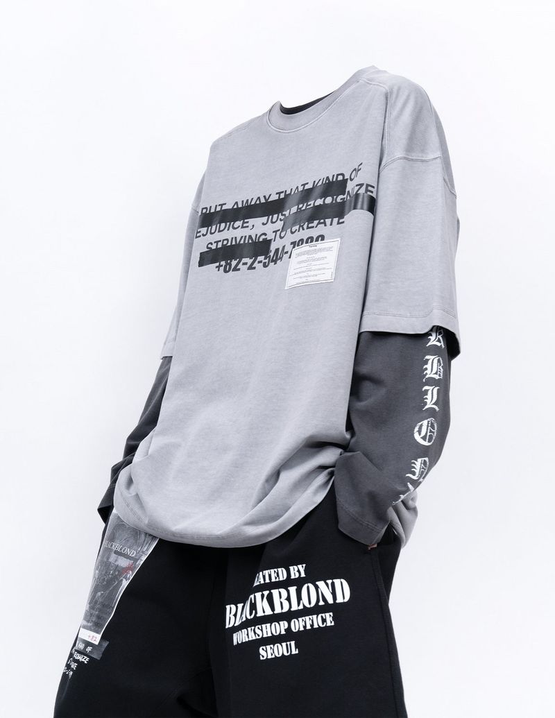 BBD Hidden Slogan Pigment T-Shirt (Gray)