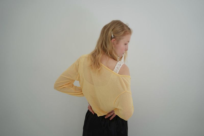Airy summer cardigan_yellow