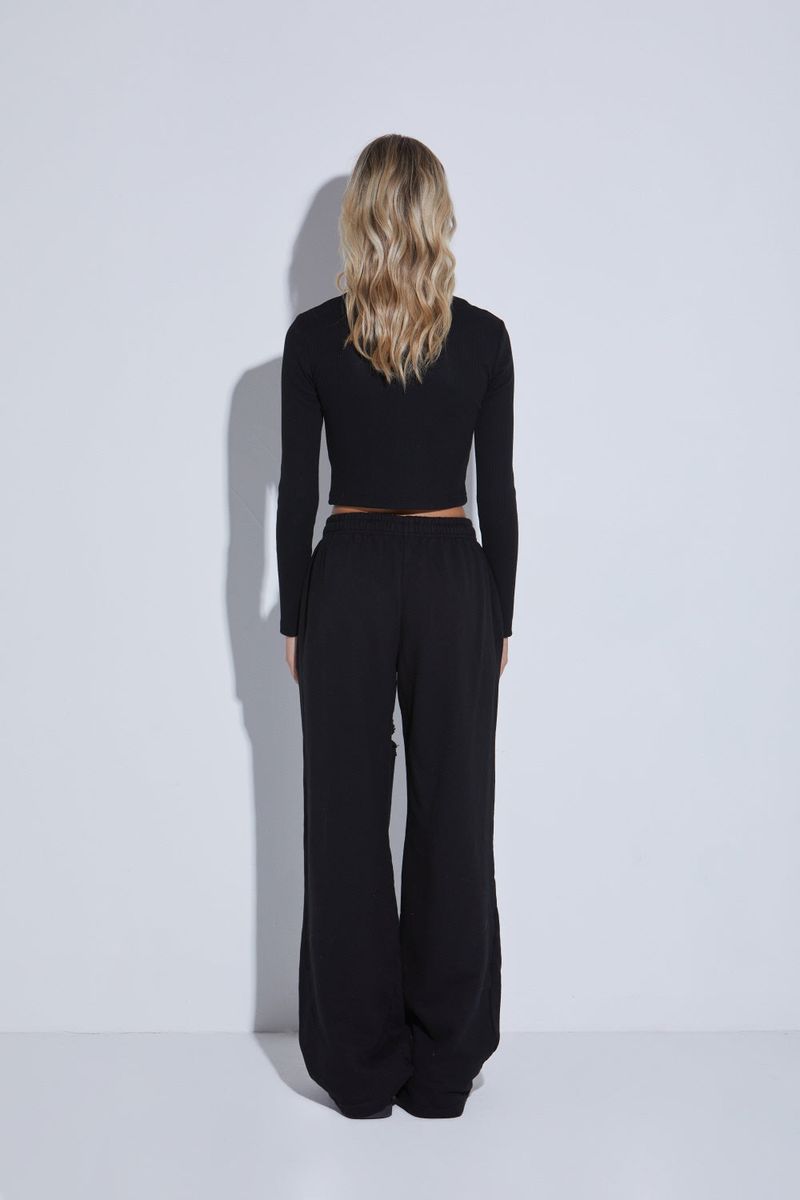 WASHING CAMO PANTS -BLACK