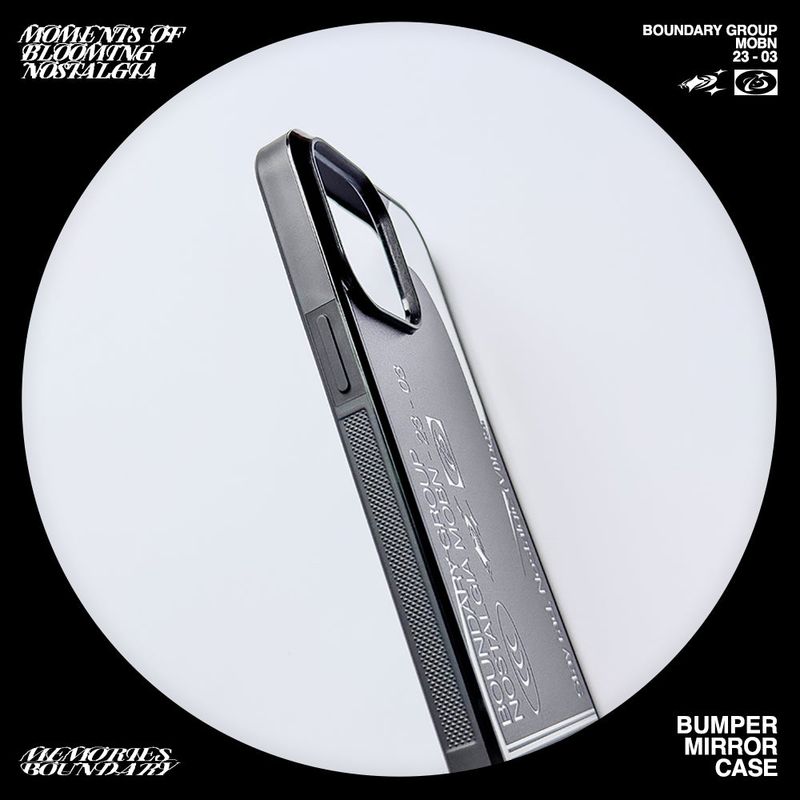 Nostalgic Vibes Bumper Mirror Phone Case (Black)