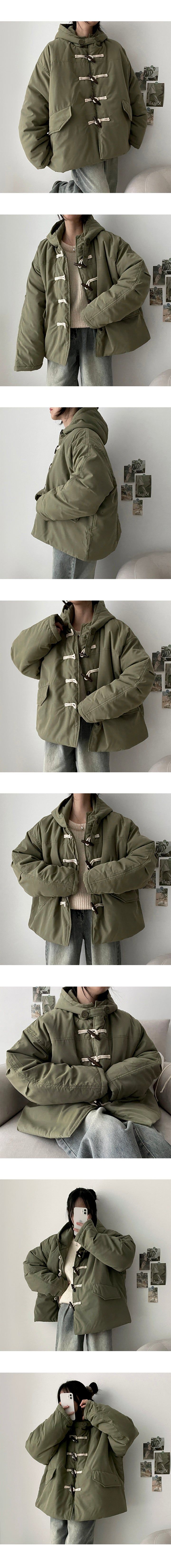 VT Over Tteokbokki Hooded Padded Bomber Jacket/LONG