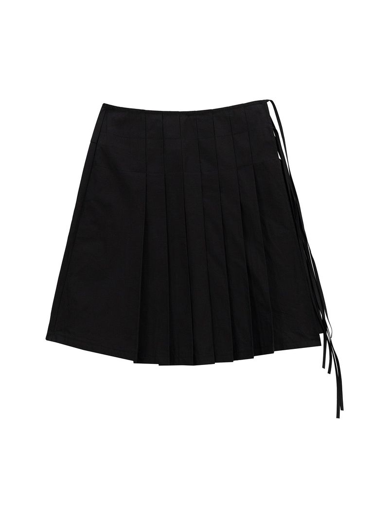 (W) Has Pleats Wrap Skirt