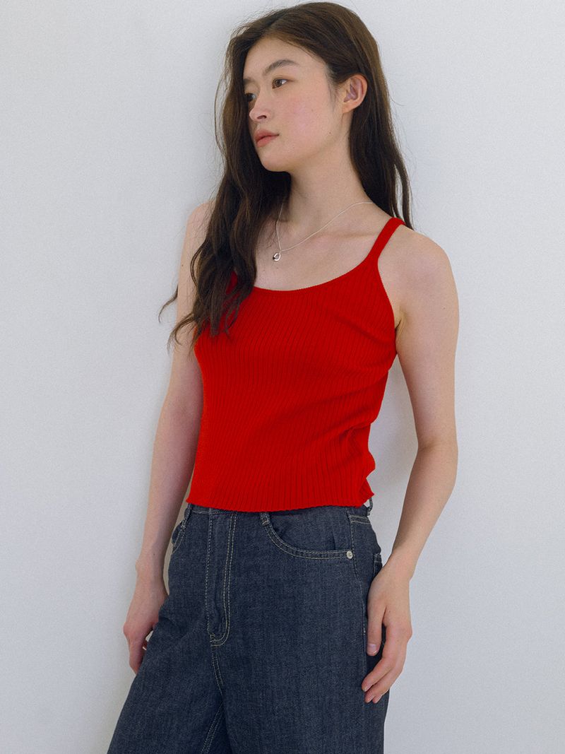 Slim Knit Sleeveless - Red