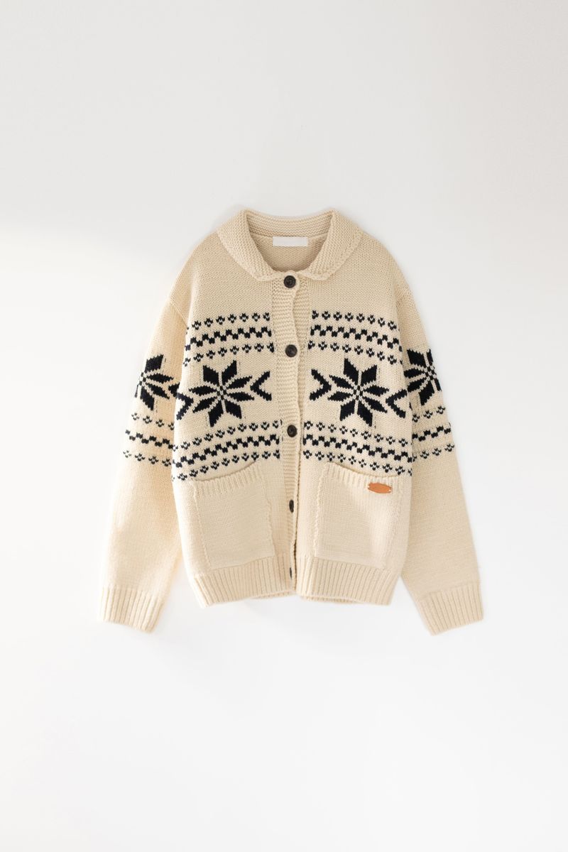 Snow cowichan cardigan (Ivory)