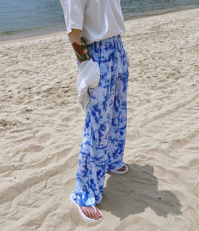 [Made] Printed Pleats Pants (2 colors)