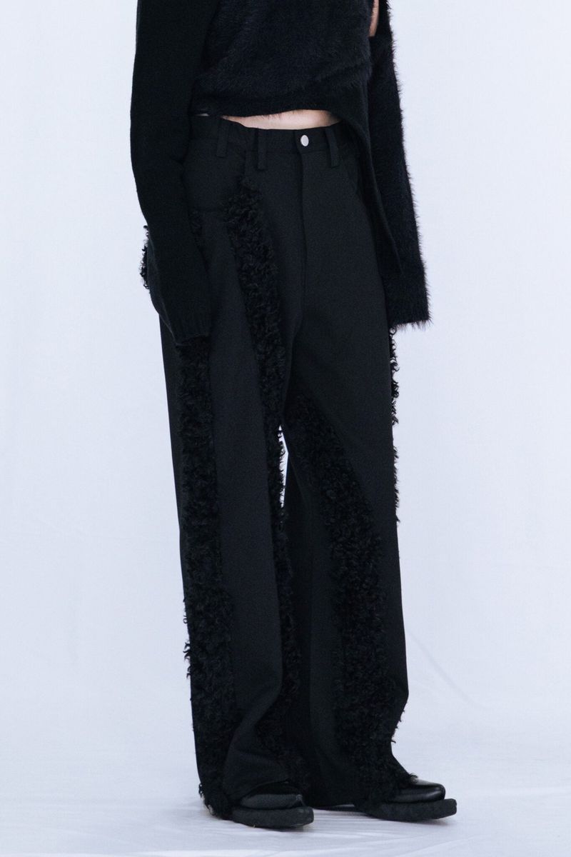 FUR STRAIGHT PANTS
