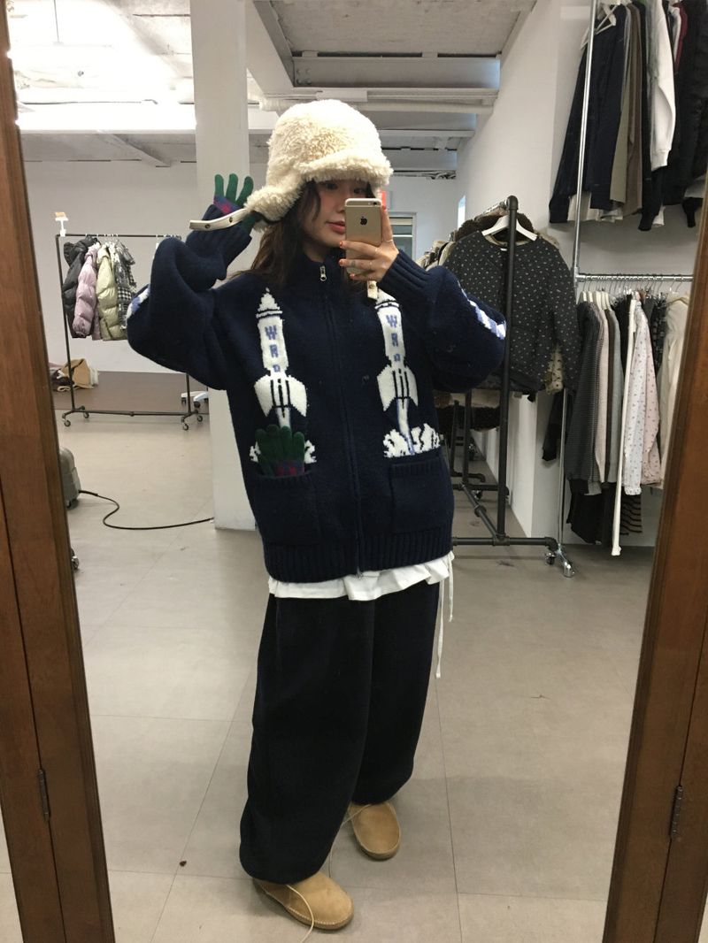 Hubble High Neck Knit Zip-Up (2 Colors)