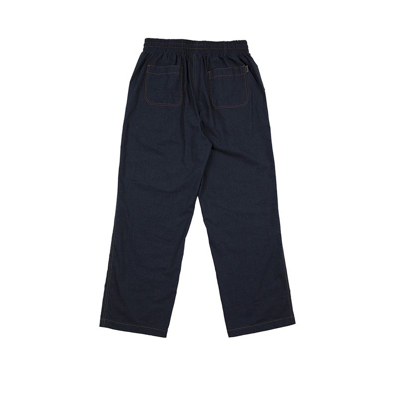 INDIGO FAKE DENIM WIDE PANTS