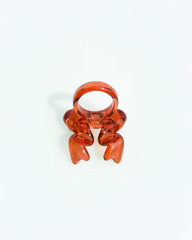 Jelly Ribbon Ring - Red