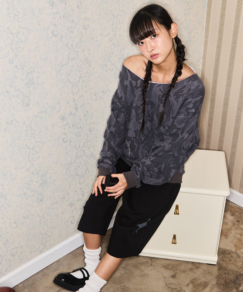 CAT TAIL CAMO OFF SHOULDER