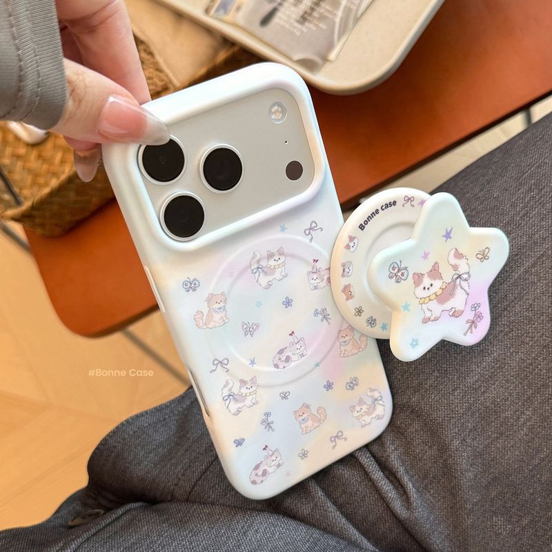 Flower Cat Magnetic iPhone Case