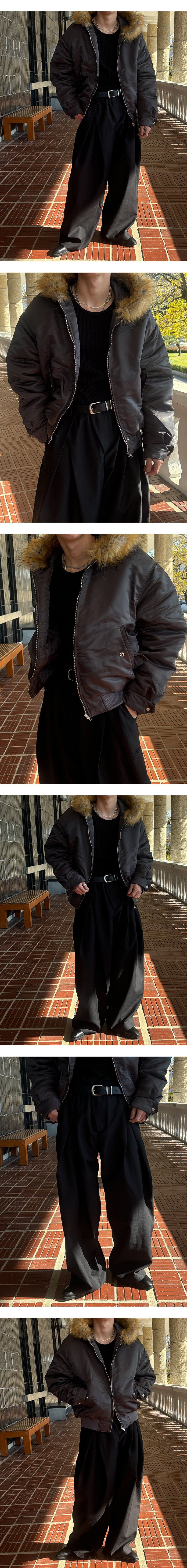 [F/W] Real fur ma-1padding jumper(3color)