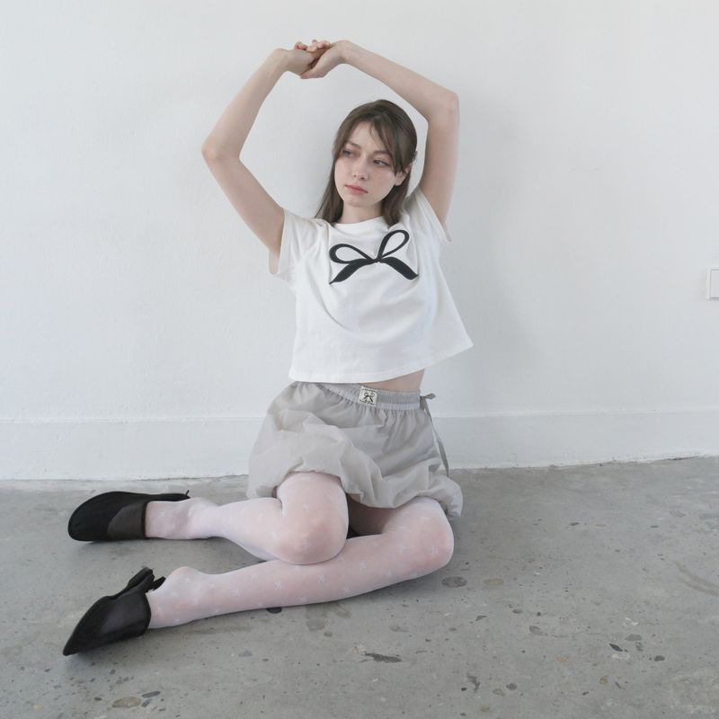 Gray Nylon Pumpkin Skirt