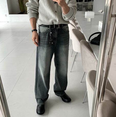 Eden 535 Retro Washed Long Wide Denim