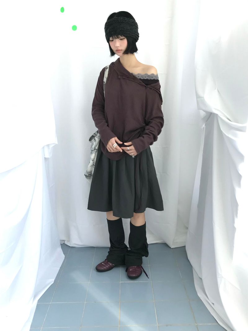 Lenny Shirring High-Neck Knitwear