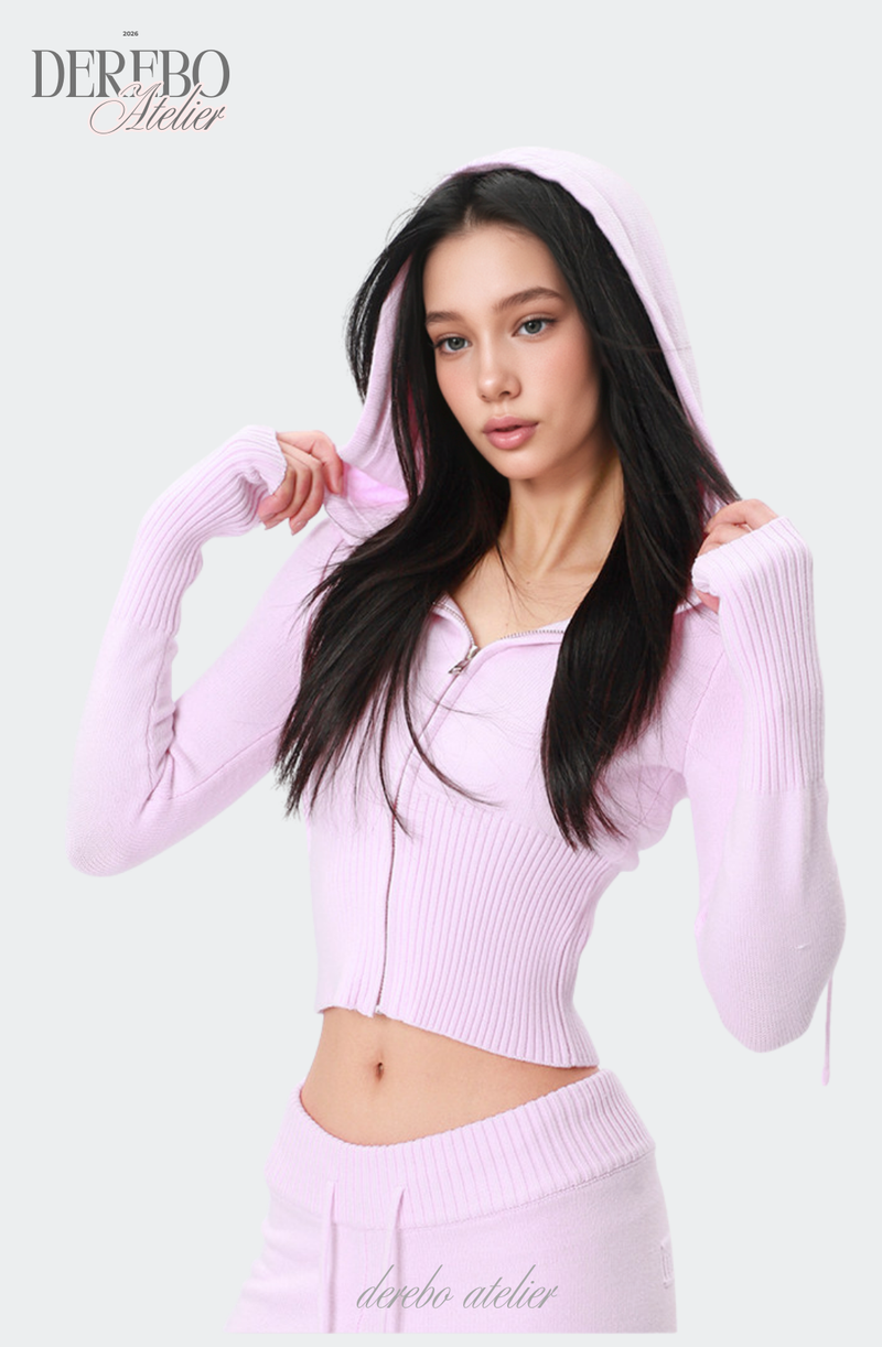 Cozy Knitwear Zip-up Training Set-up (PANTS)