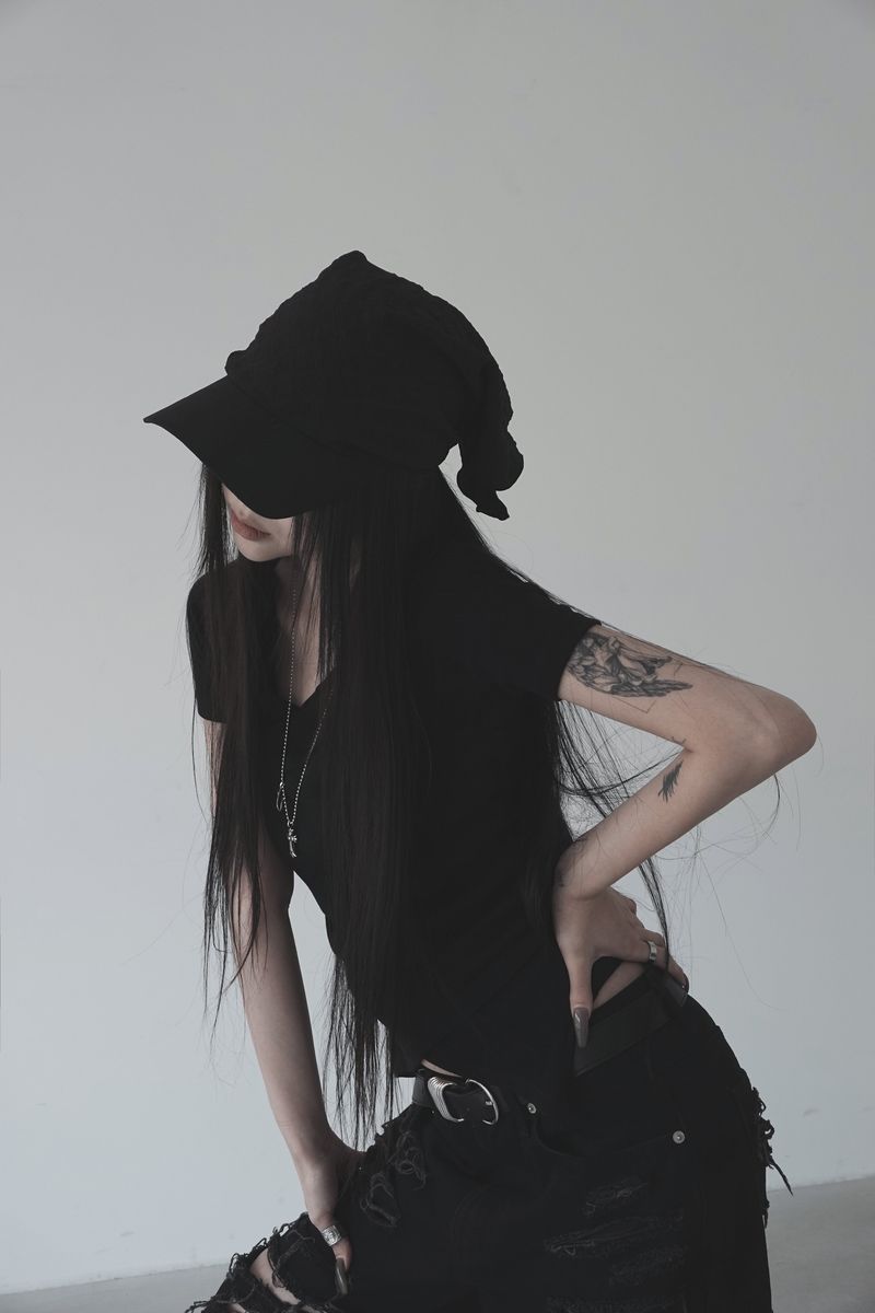 wrinkle bandana cap