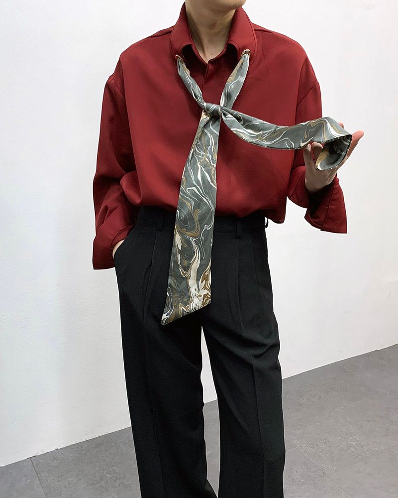 MO Marvel Scarf Eyelet Shirt (3 colors)