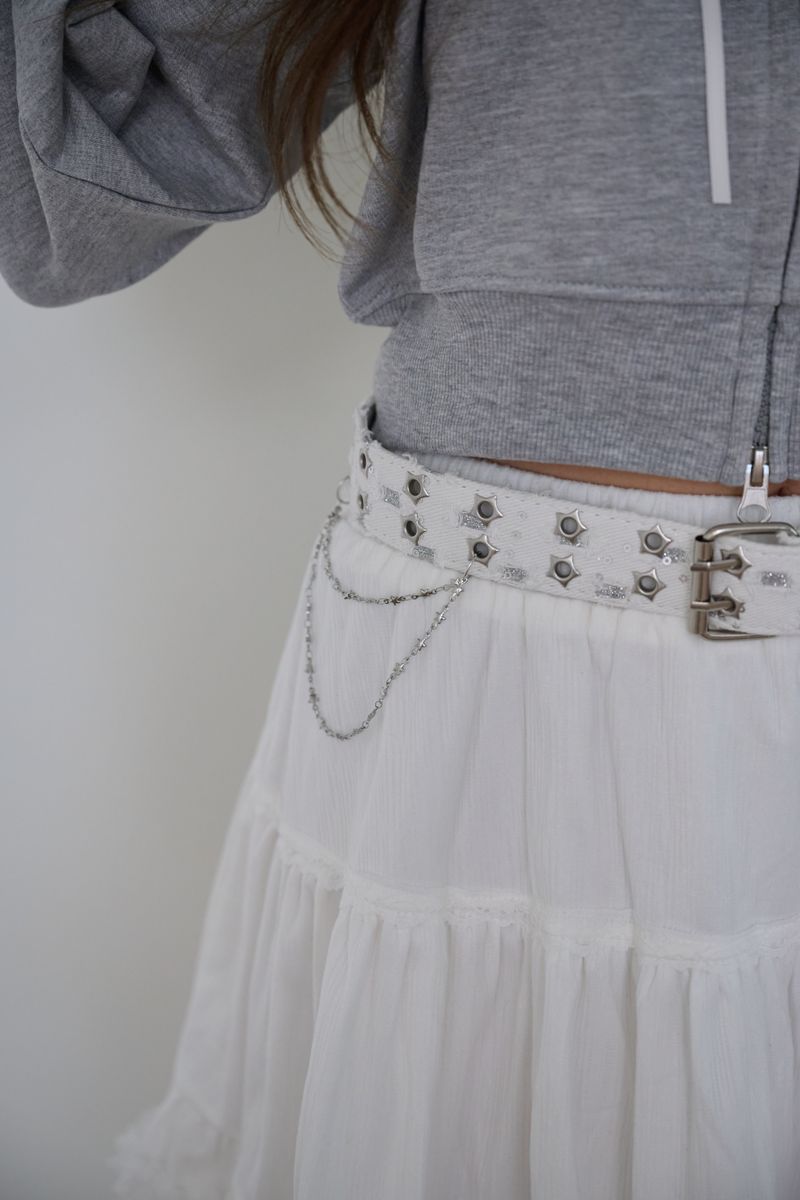 STARLIGHT DENIM STUDDED BELT