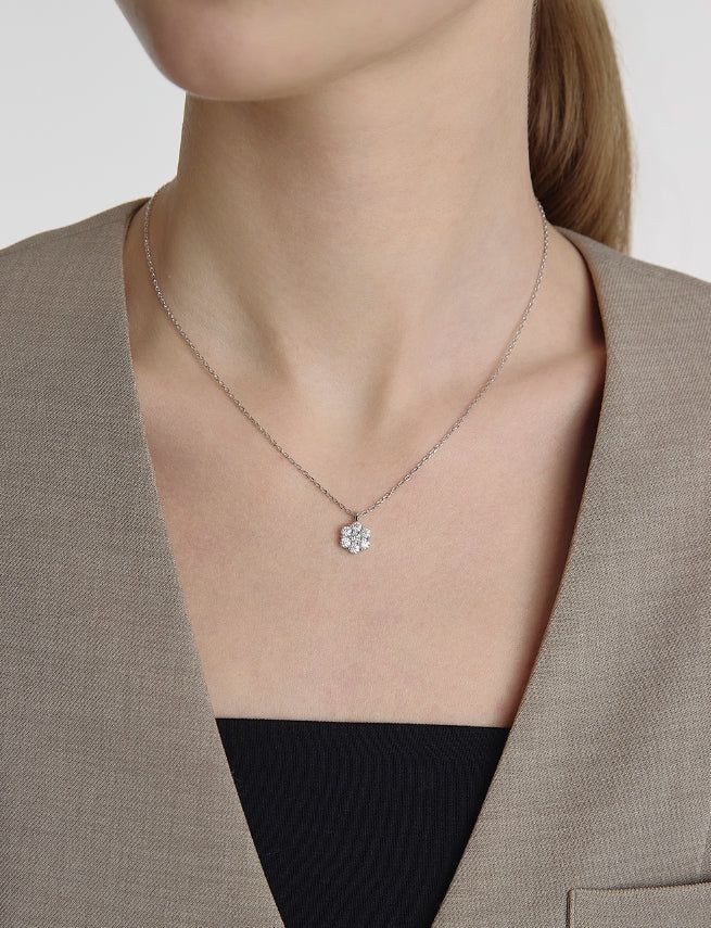 26SS★ Essence Silver (W) Moissanite Eclat Necklace