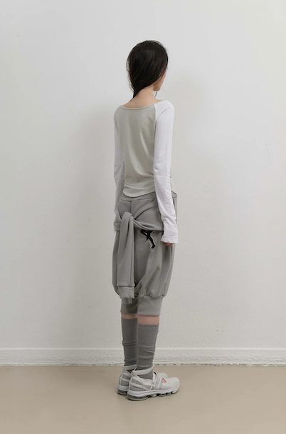 Sleeve Pumpkin Pants / Mint Grey