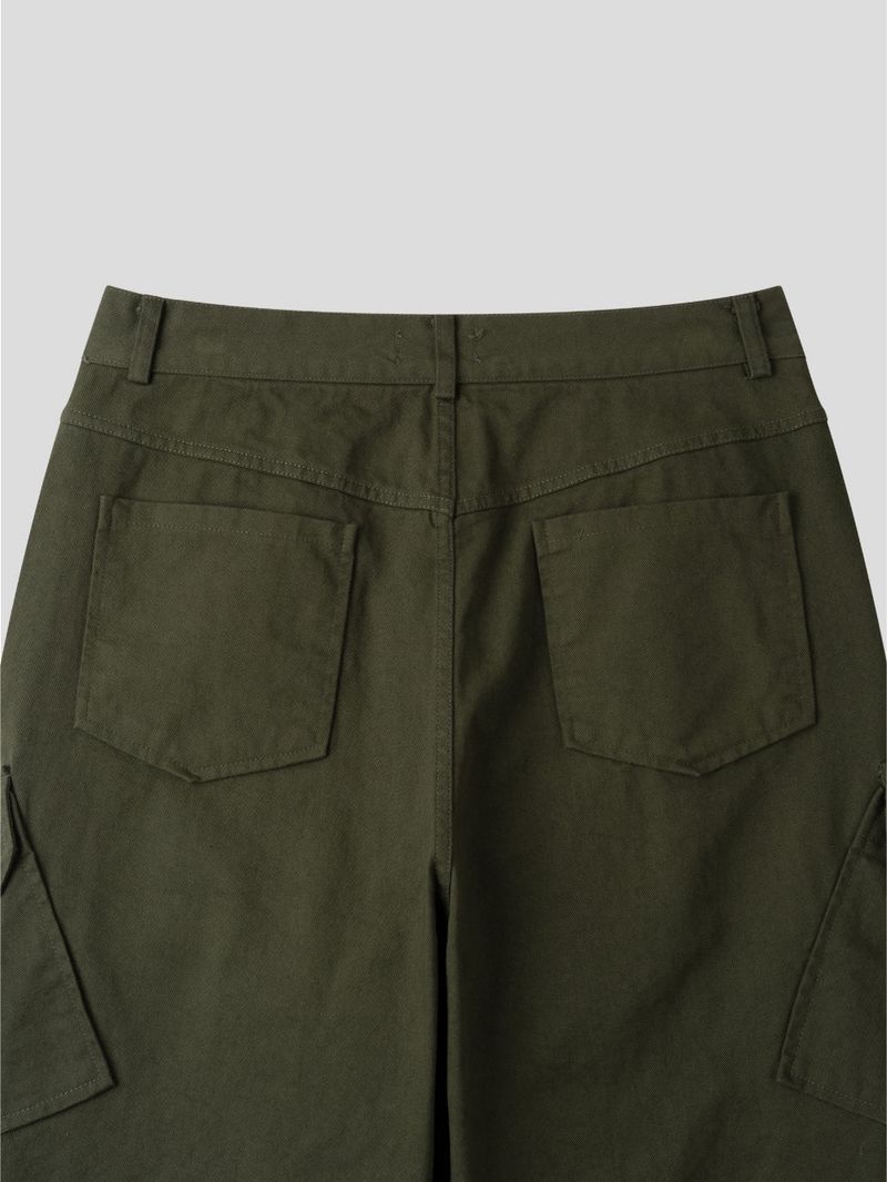 Washed Cargo Biker Pants