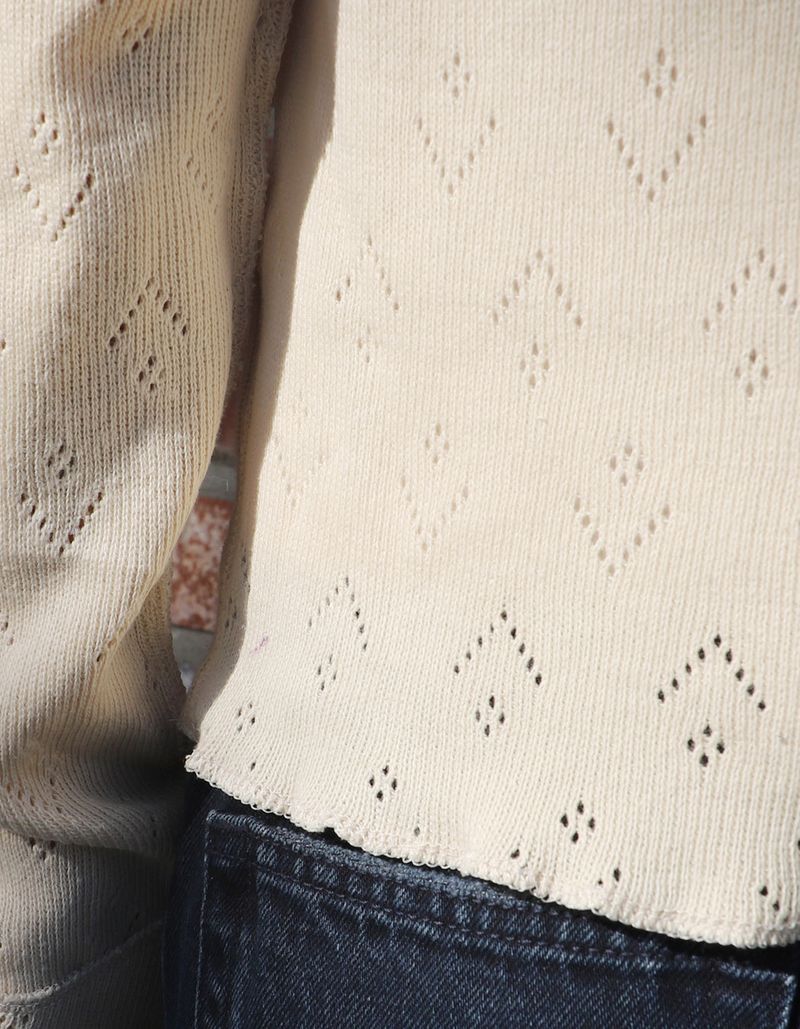 Punching Knit (CREAM) WOMENS