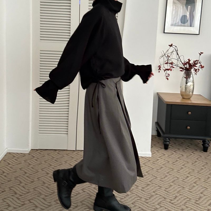 Covered Wrap Skirt - 2colors  