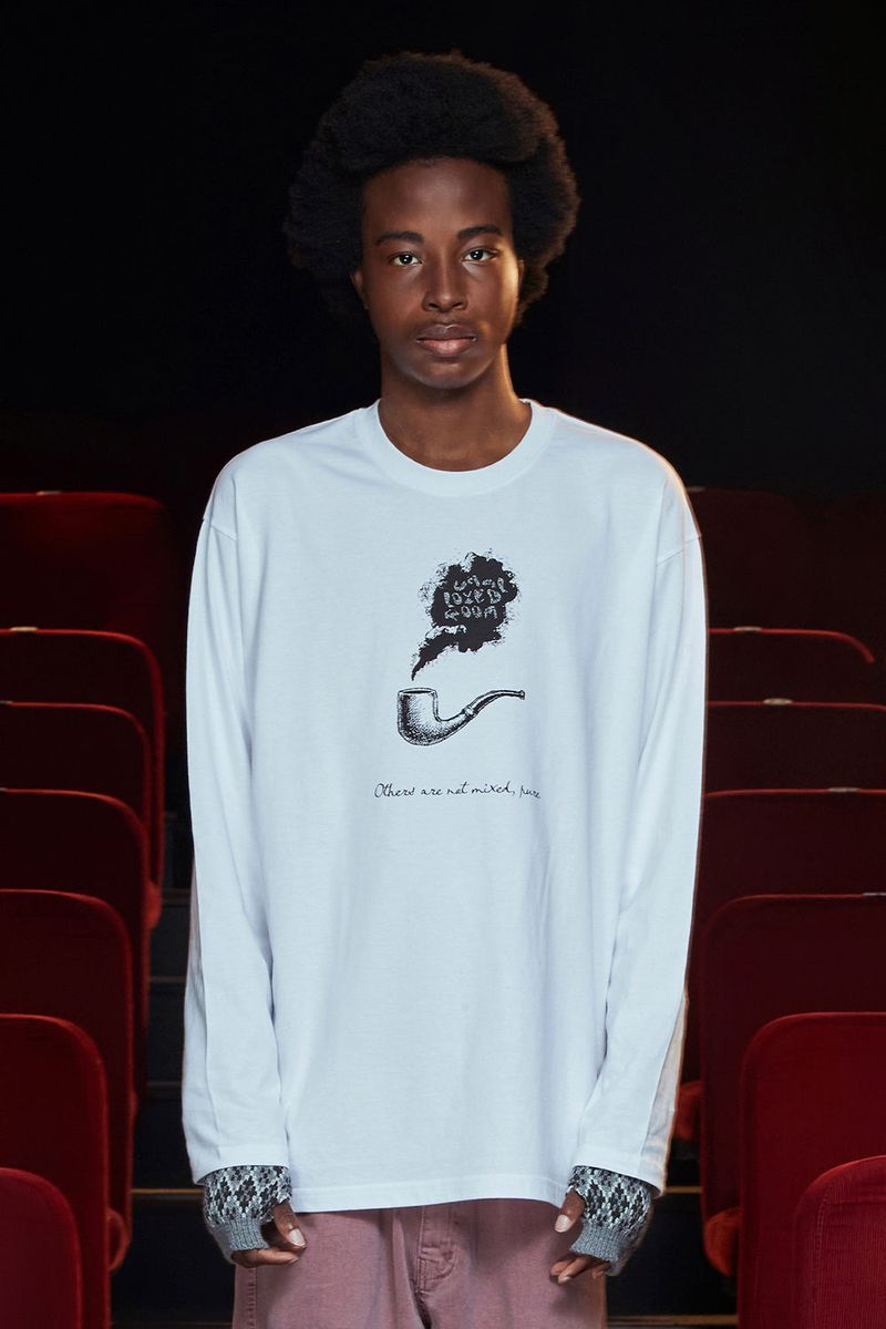 UNALLOYED（アナロイド）の「PIPE LSV T SHIRT / WHITE（Tops）」