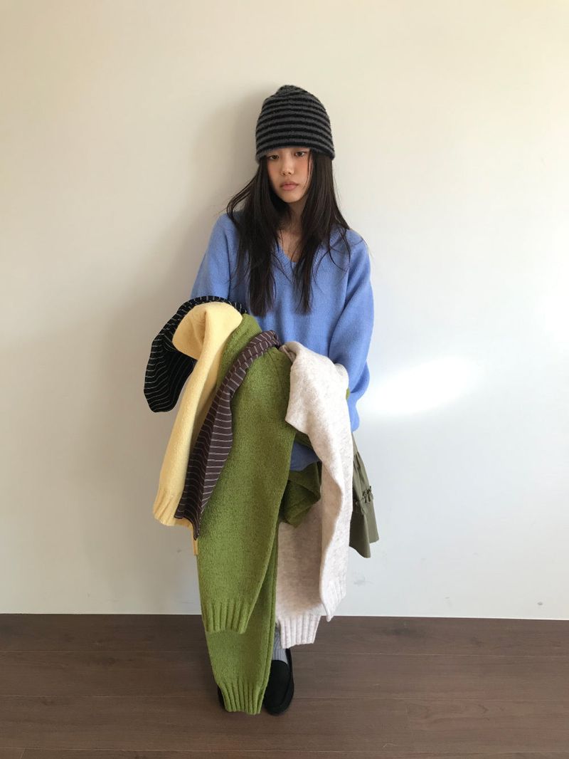 PREP V-Neck Knit (8color)