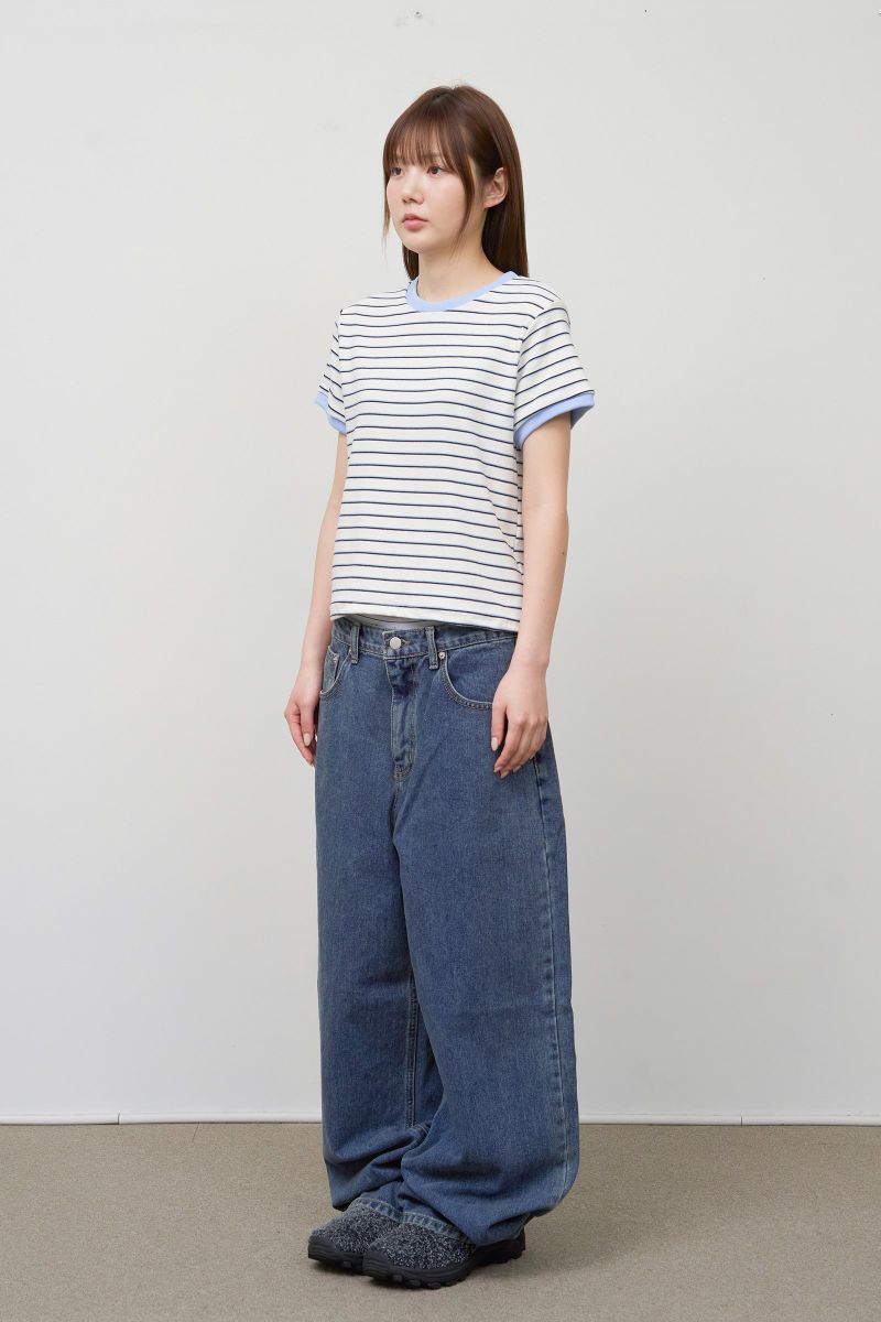 (W) Pesto Striped Top