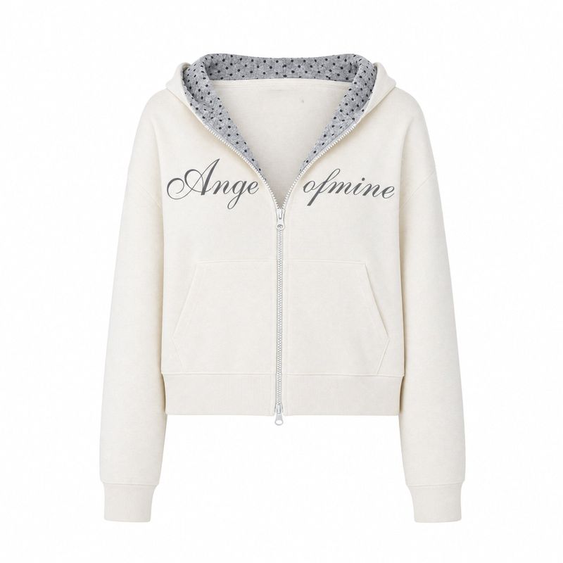 Cozy&Kitsch（コージーアンドキッチ）の「ナディア エンジェル グラフィック ドット フード ジップアップ（ジャケット/アウター）」