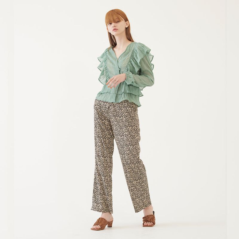 FLORAL PRINTED PANTS (BEIGE)