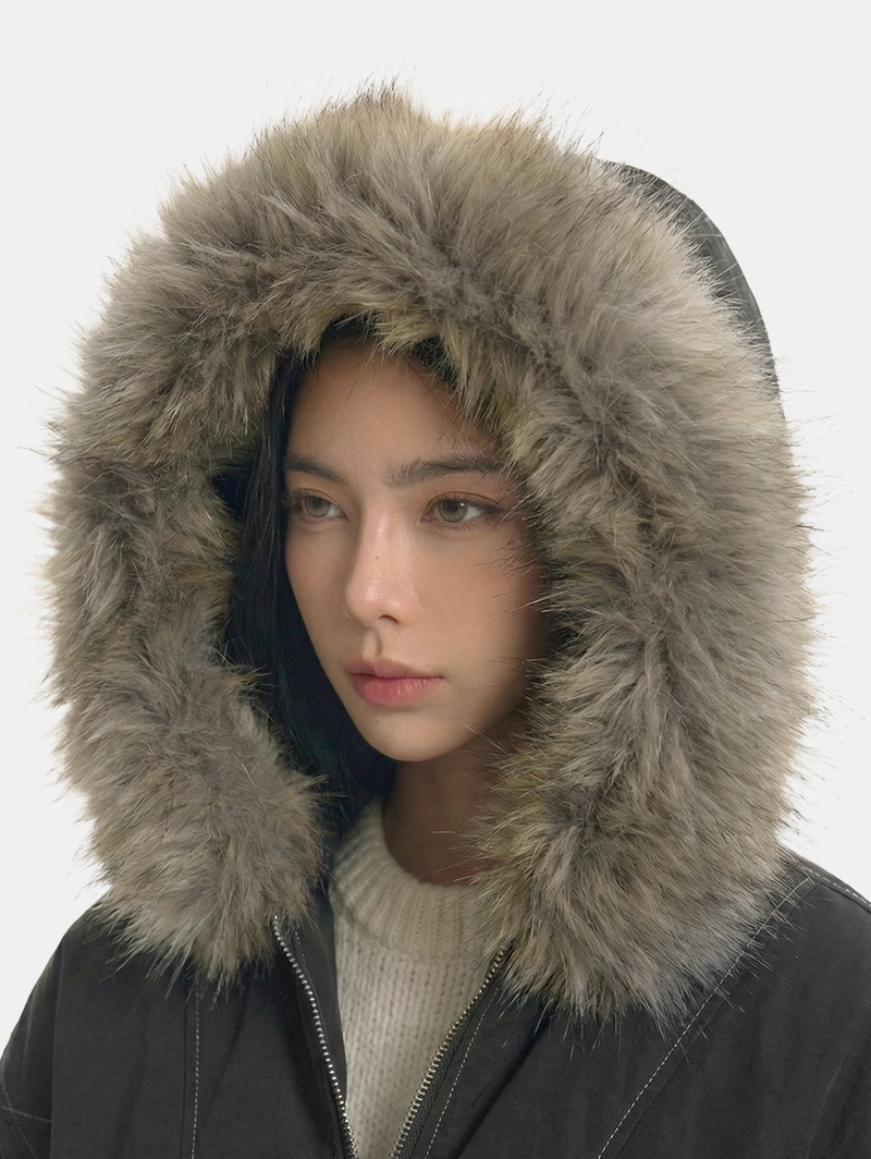 Berlin Fur Trimmed Padded Jumper