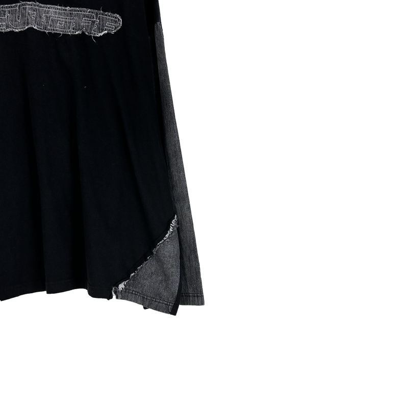 denim block cut-off longsleeve