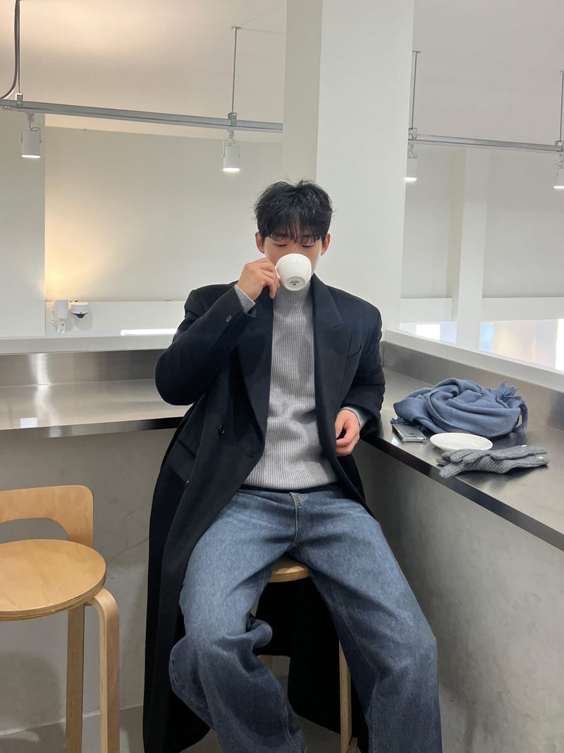 ソラリ ダブルブレスト ロングコート (2 Colors)