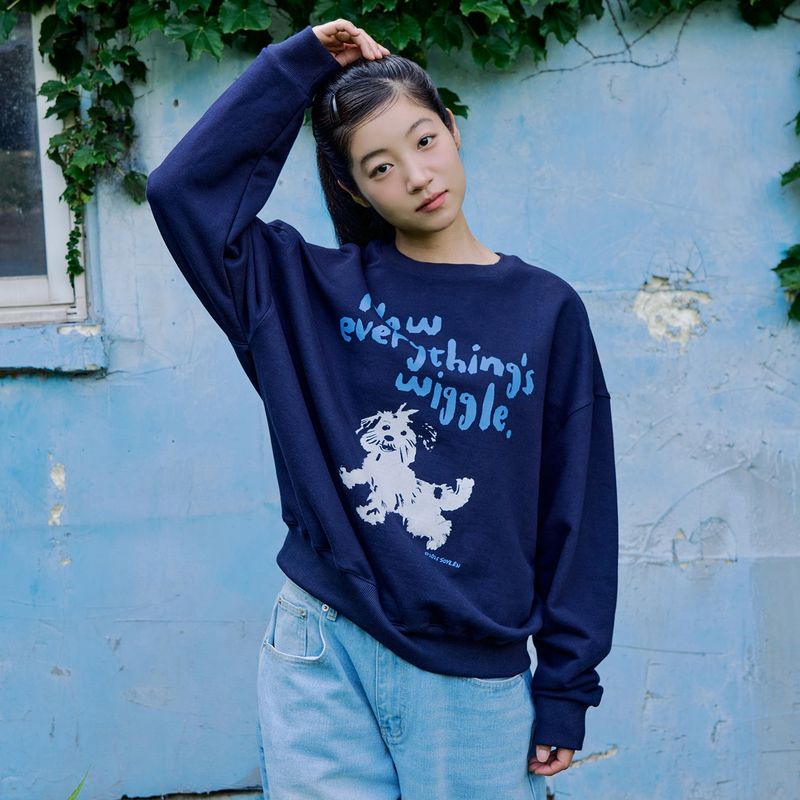 WIGGLE SWEATSHIRTS (NAVY)