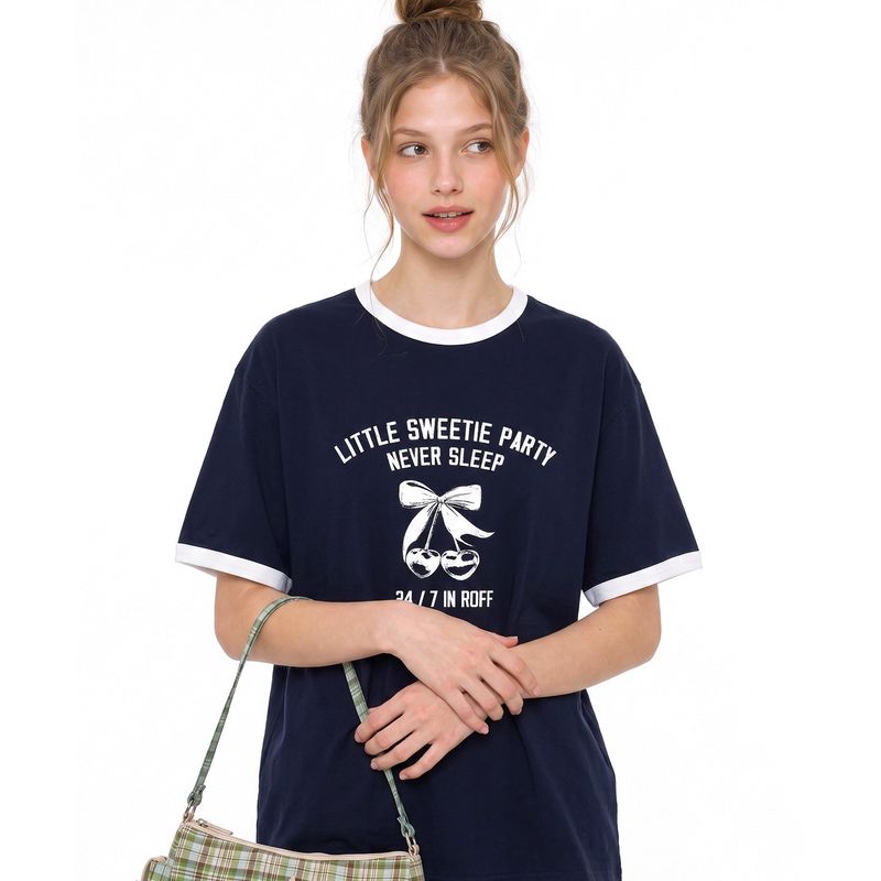 RANDOMOFF（ランダムオフ）の「LITTLE CHERRY RINGER T-SHIRT (3color)（Tops）」