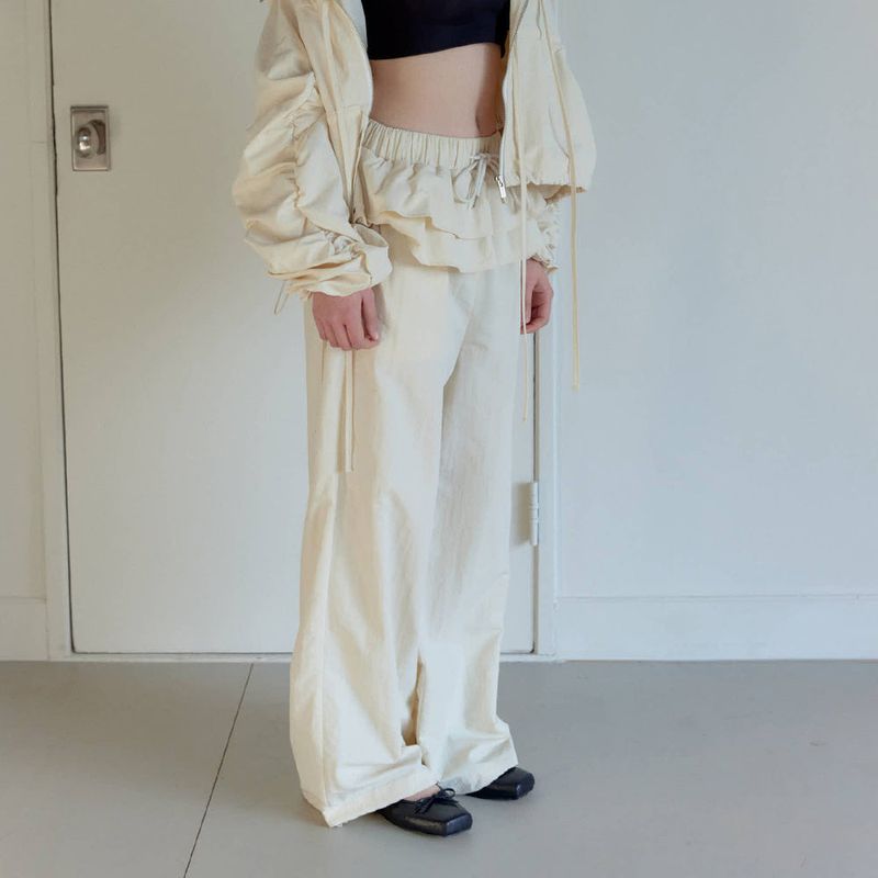 FRILL LAYERED PANTS / CREAM