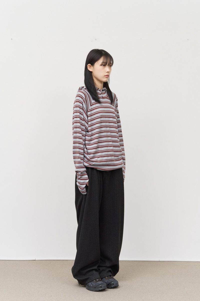Su Striped Knitted Hoodie