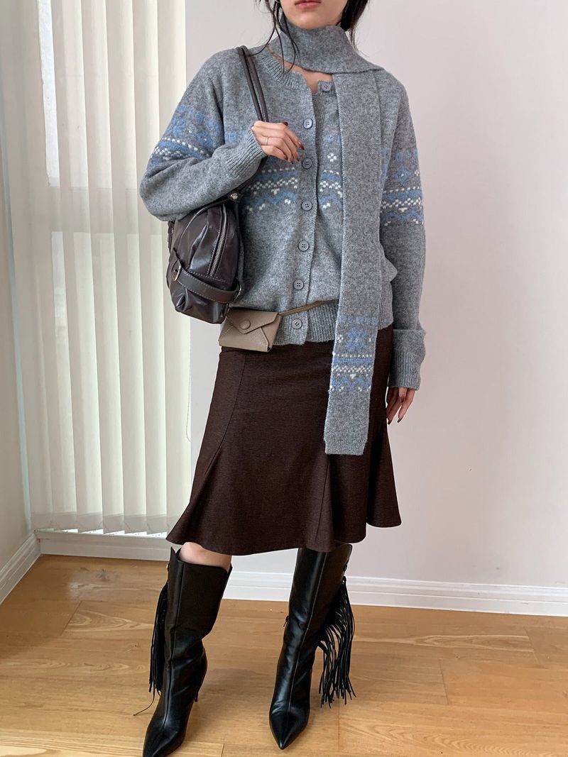 Cabin Nordic Round Knit Cardigan