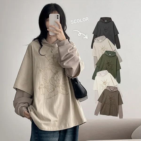 hijjoo（ハイチュー）の「Suku Waffle Layered Hoodie (5 colors)（Tops）」