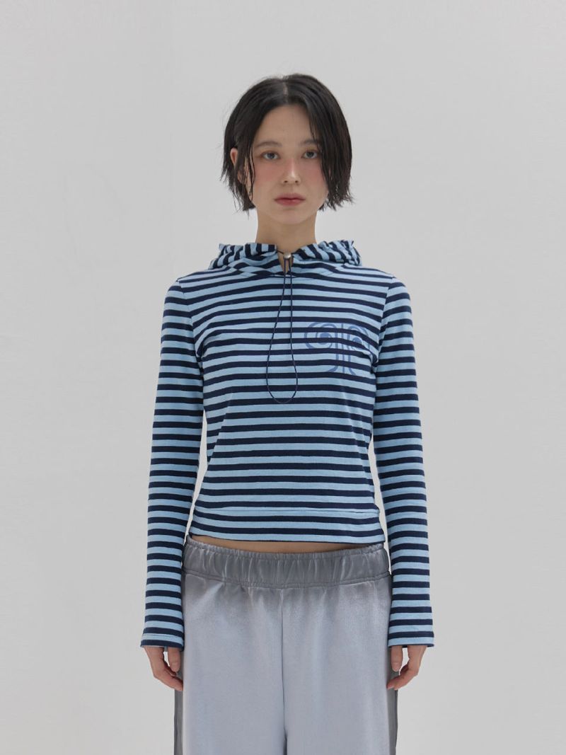 PEEVES PEEVES（ピーブズ ピーブズ）の「Baby Hoodie T-Shirt (Blue)（Tops）」