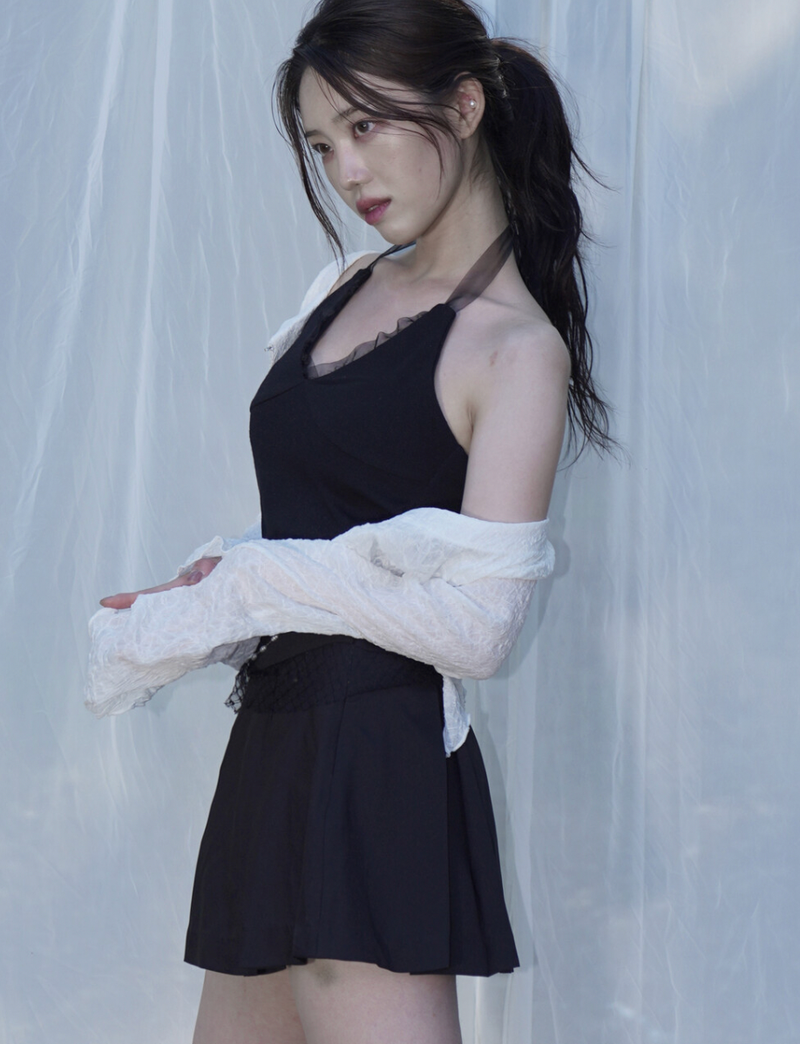 musemuseum(ミューズミュージアム)の「Marilyn knit halter - black(Tops)」