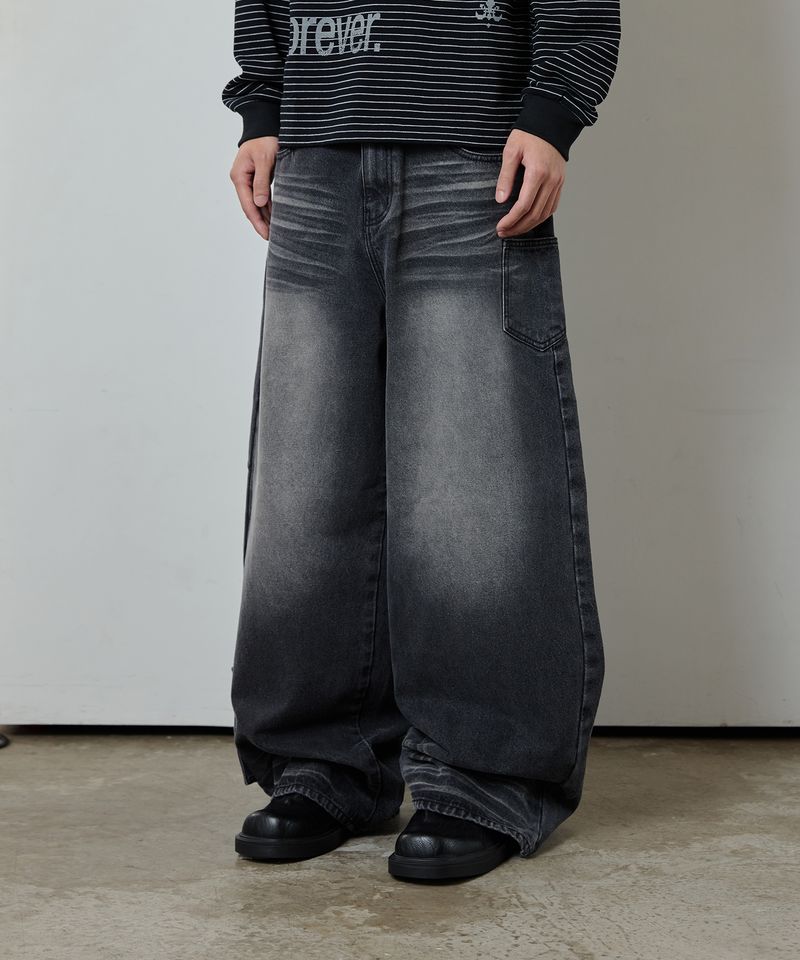 ODDSTUDIO（オッドスタジオ）の「Vintage Washed Side Pocket Denim Pants - BLACK（Pants）」