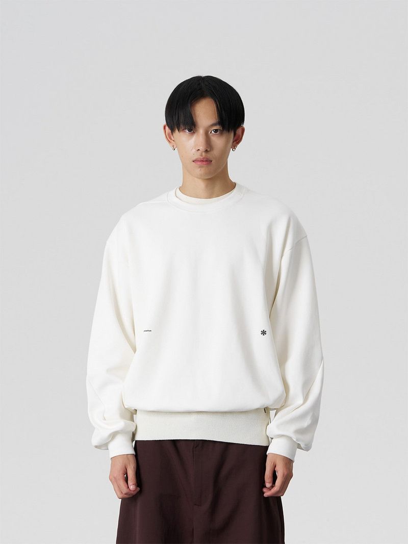 FMACM Twisted Sleeve Drawstring Crew Neck Sweatshirt