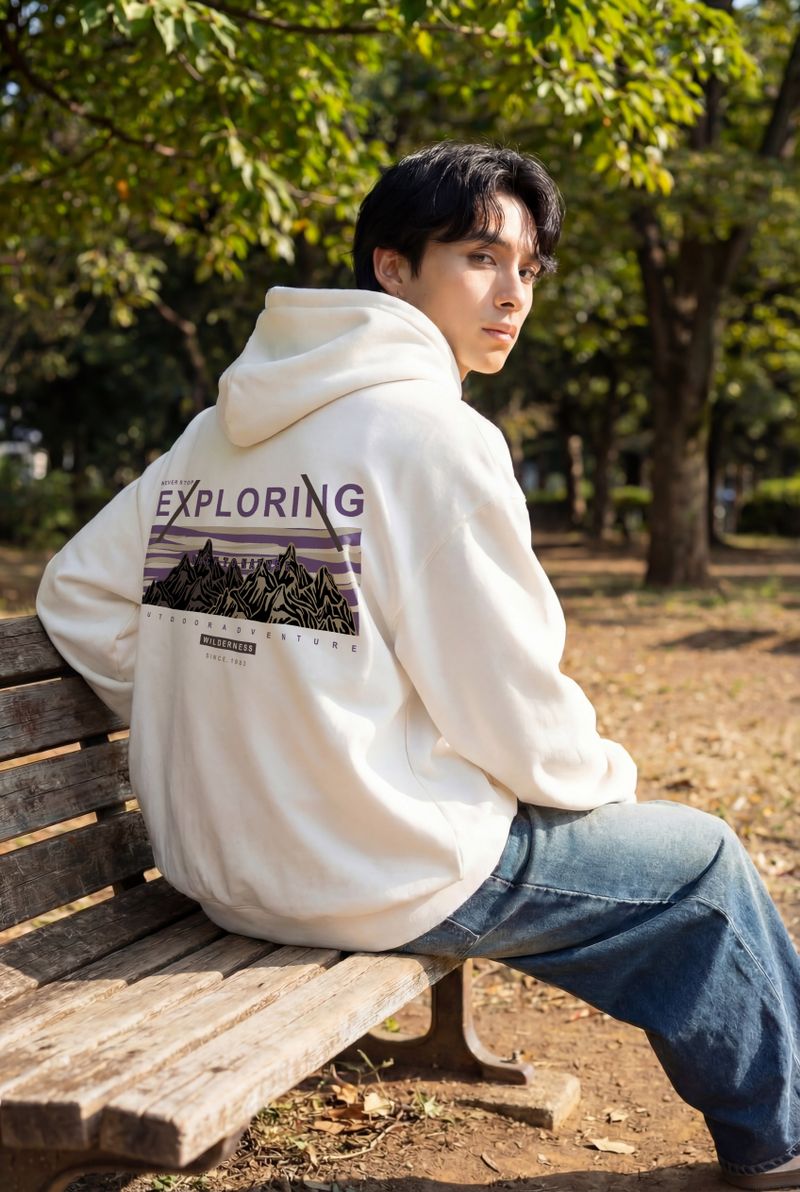 Creeps Apparel（クリープス・アパレル ）の「Never Stop Exploring パープルヘビーウェイトピケフーディー 420g（トップス）」
